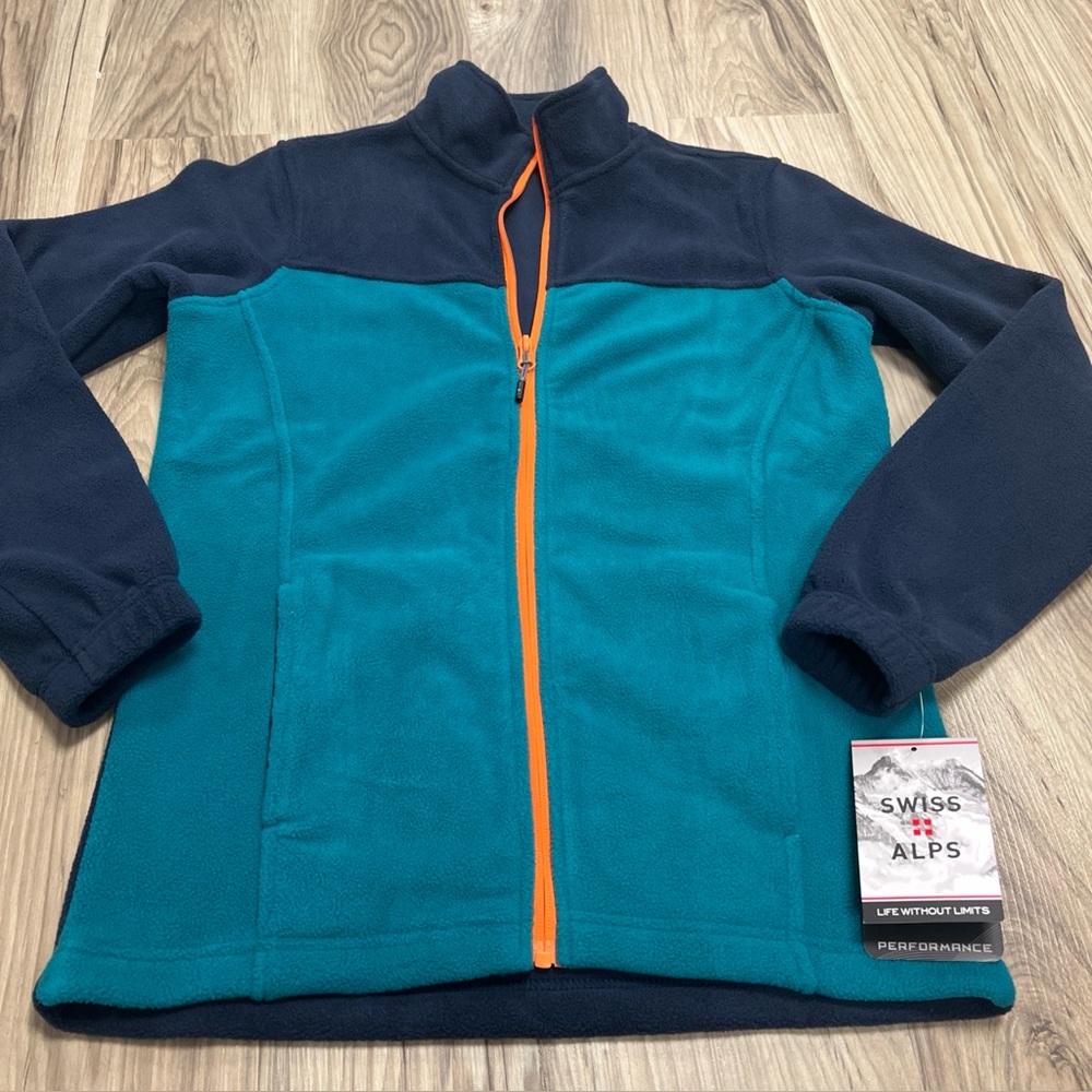 Swiss Alps Full Zip Performance Polar Fleece Jacket Boys Large 14/16 NWT $45
